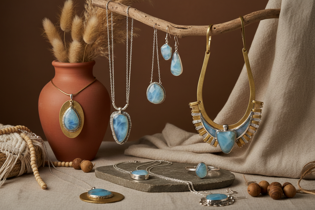 Gioielli con Calcedonio Blu