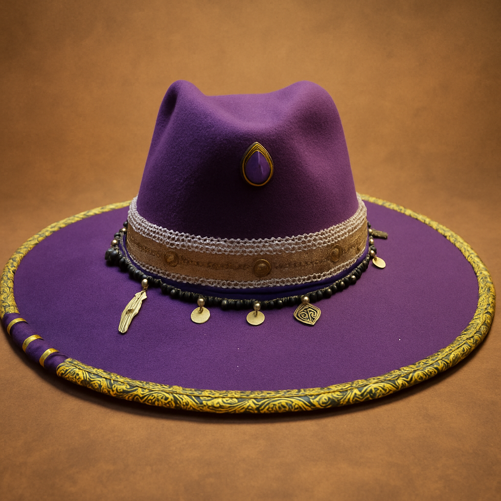 Cappello in feltro a falda larga - "La strega che non hai bruciato" - Gipsy Fashion Wear