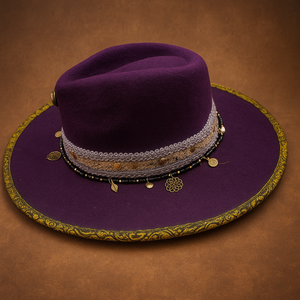 Cappello in feltro a falda larga - "La strega che non hai bruciato" - Gipsy Fashion Wear