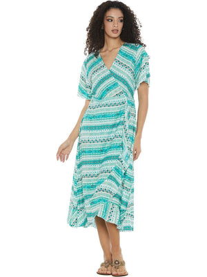 S24D300 - Vestito ad incrocio Begonia Spring Baba Design - Gipsy Fashion Wear