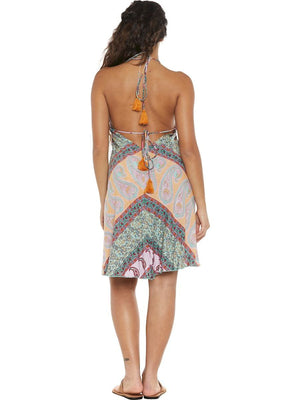 S24D307 - Vestito corto Musa Leaf Baba Design - Gipsy Fashion Wear