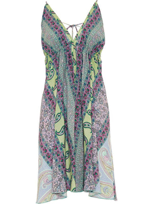 S24D307 - Vestito corto Musa Leaf Baba Design - Gipsy Fashion Wear