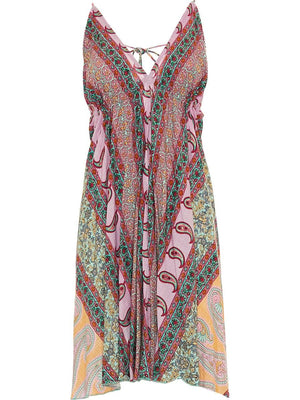 S24D307 - Vestito corto Musa Leaf Baba Design - Gipsy Fashion Wear