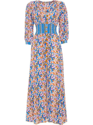 S24D33 - Vestito lungo Flowering Calathea Baba Design - Gipsy Fashion Wear