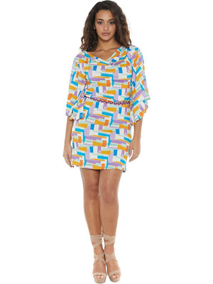 S24D43 - Vestito corto Aralia Green Ocean Baba Design - Gipsy Fashion Wear