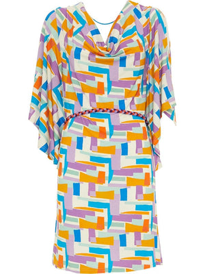 S24D43 - Vestito corto Aralia Green Ocean Baba Design - Gipsy Fashion Wear