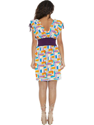 S24D57 - Vestito corto Aralia Green Ocean Baba Design - Gipsy Fashion Wear