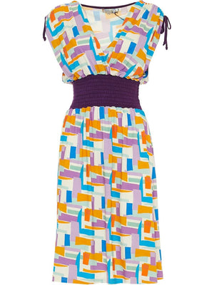 S24D57 - Vestito corto Aralia Green Ocean Baba Design - Gipsy Fashion Wear