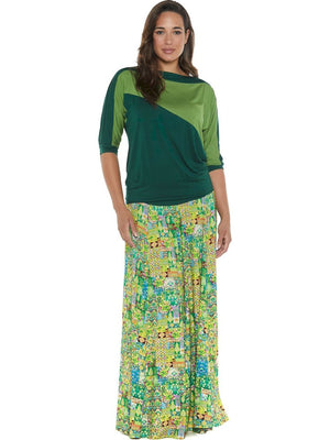 S24HBSK02 - Gonna lunga Camellia Sunrise Happy Baba di Baba Design - Gipsy Fashion Wear