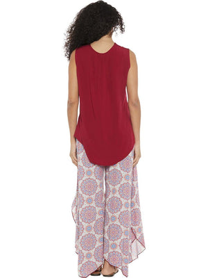 S24P08 - Pantalone largo Floating Lotus Baba Design - Gipsy Fashion Wear