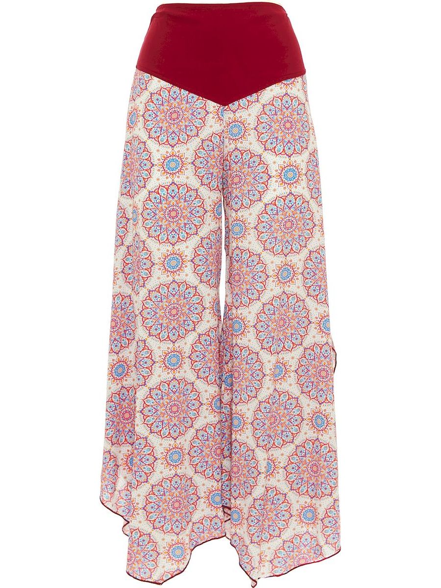 S24P08 - Pantalone largo Floating Lotus Baba Design - Gipsy Fashion Wear