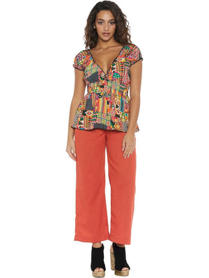 S24P17 - Pantaloni tinta unita Hoya Seaside Baba Design - Gipsy Fashion Wear