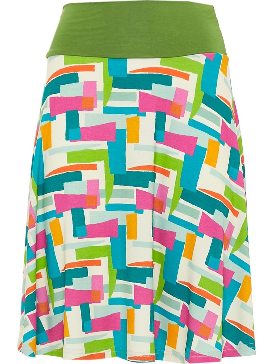 S24SK09 - Gonna Aralia Green Ocean Baba Design - Gipsy Fashion Wear