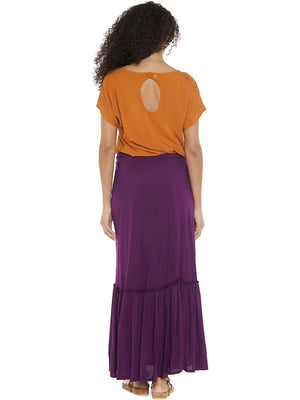 S24SK100 - Gonna lunga Dipladenia Beach Baba Design - Gipsy Fashion Wear