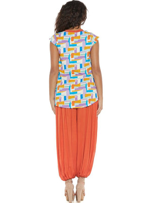 S24T13 - Maglia svasata Aralia Green Ocean Baba Design - Gipsy Fashion Wear