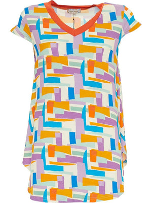 S24T13 - Maglia svasata Aralia Green Ocean Baba Design - Gipsy Fashion Wear