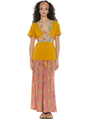 S24T16 - Top Guzmania Beach Baba Design - Gipsy Fashion Wear