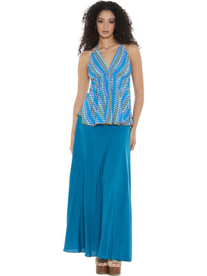 S24T18 - Top Flowering Calathea Baba Design - Gipsy Fashion Wear