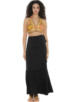 S24T307 - Top corto Dipladenia Beach Baba Design - Gipsy Fashion Wear