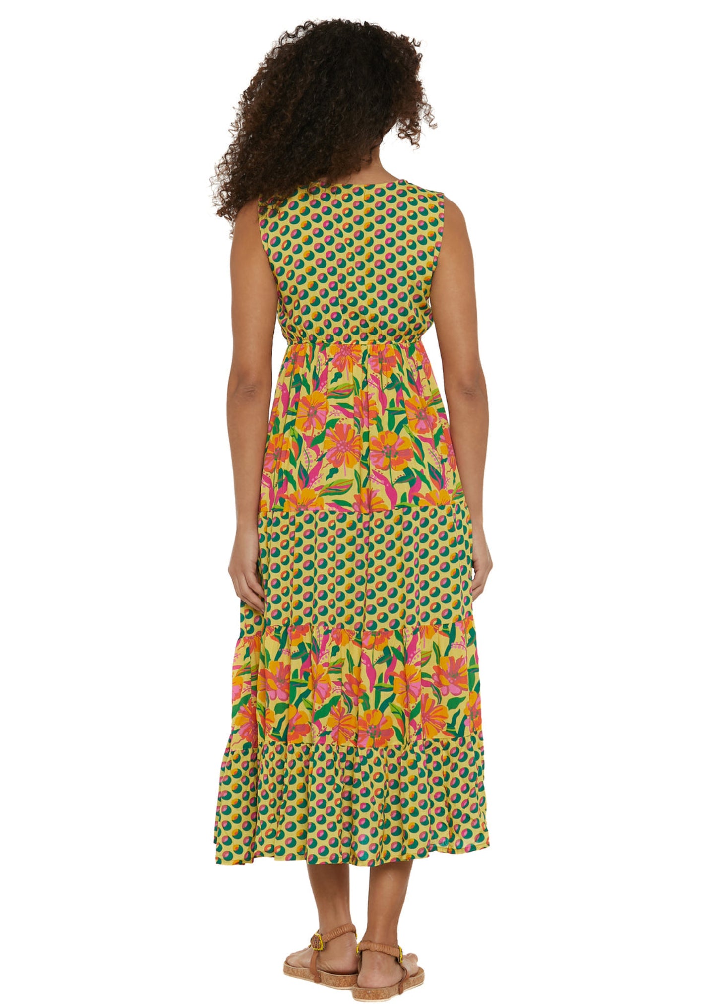 S25D09 - Vestito lungo Flowers Paradise di Baba Design