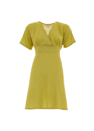 S25D100 - Vestito svasato Linen Lux di Baba Design - Gipsy Fashion Wear