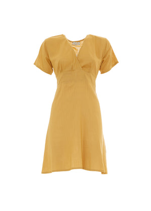 S25D100 - Vestito svasato Linen Lux di Baba Design - Gipsy Fashion Wear