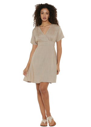 S25D100 - Vestito svasato Linen Lux di Baba Design - Gipsy Fashion Wear