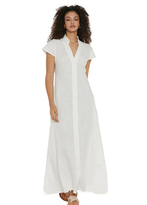 S25D106 - Vestito lungo Linen Lux di Baba Design - Gipsy Fashion Wear