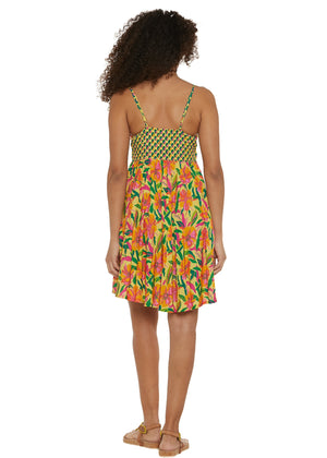 S25D18 - Vestito corto Flowers Paradise di Baba Design - Gipsy Fashion Wear