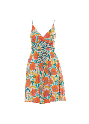 S25D18 - Vestito corto Flowers Paradise di Baba Design - Gipsy Fashion Wear