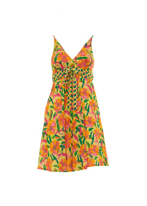 S25D18 - Vestito corto Flowers Paradise di Baba Design - Gipsy Fashion Wear