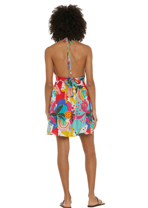 S25D20 - Vestito corto Sun Palette di Baba Design - Gipsy Fashion Wear