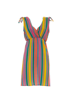 S25D23 - Vestito corto Underwater Stripes di Baba Design - Gipsy Fashion Wear