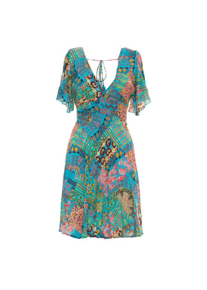 S25D312 - Vestito corto Sunset Sail di Baba Design - Gipsy Fashion Wear