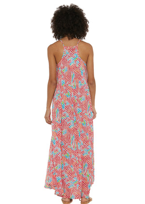 S25D313 - Vestito lungo Ocean Waves di Baba Design - Gipsy Fashion Wear