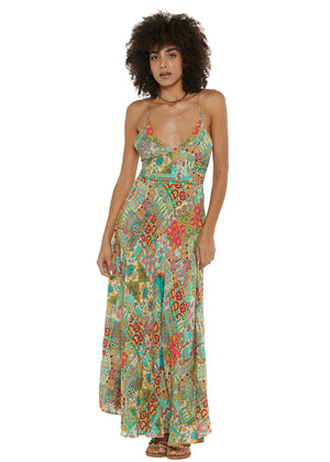 S25D317 - Vestito lungo Sunset Sail di Baba Design - Gipsy Fashion Wear