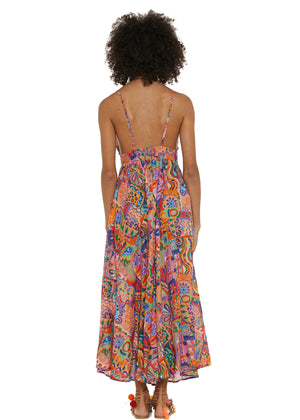 S25D327 - Vestito lungo Mosaic Marine di Baba Design - Gipsy Fashion Wear