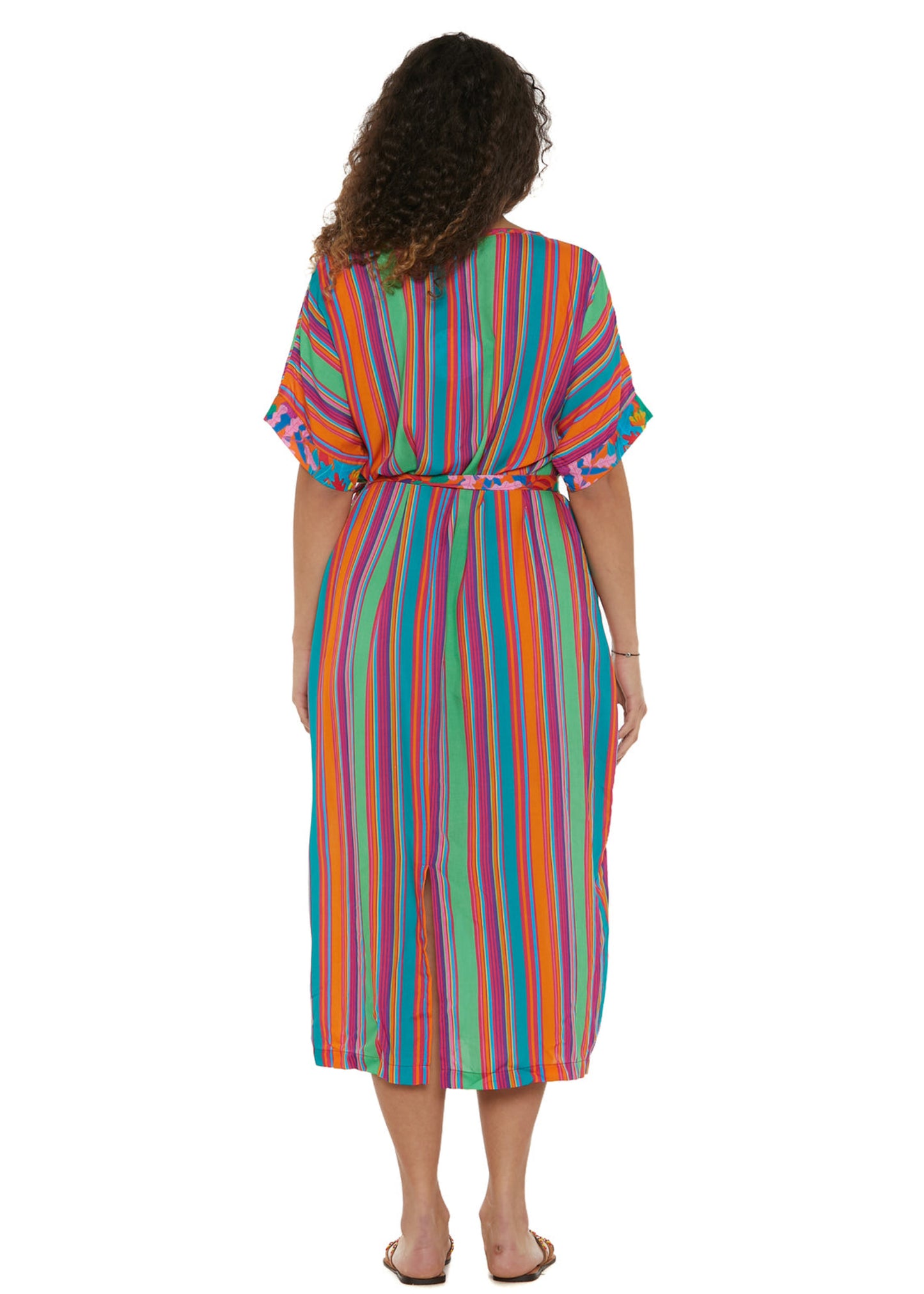 S25HBD01 - Underwater Stripes Happy Baba Long Dress by Baba Design