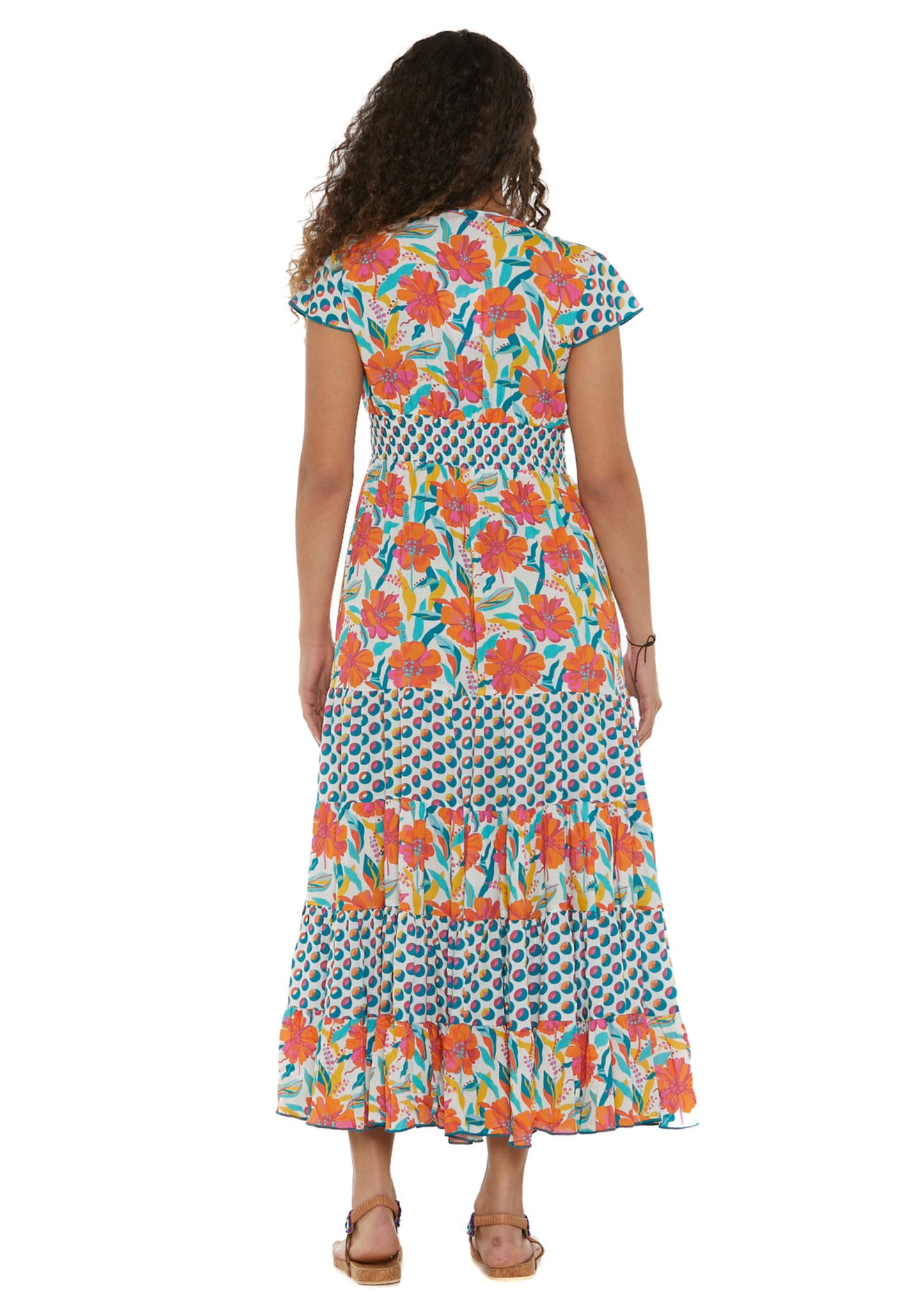 S25HBD02 - Flowers Paradise Happy Baba Long Dress by Baba Design