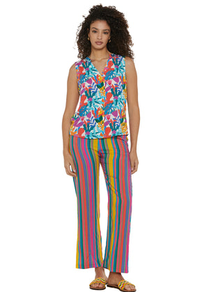 S25P03 - Pantaloni Underwater Stripes di Baba Design - Gipsy Fashion Wear