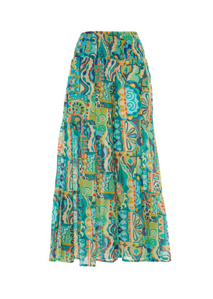 S25P310 - Pantalone Mosaic Marine di Baba Design - Gipsy Fashion Wear