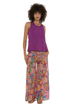 S25P310 - Pantalone Mosaic Marine di Baba Design - Gipsy Fashion Wear