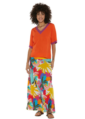 S25SK01 - Gonna lunga in cotone Baba Design - Gipsy Fashion Wear