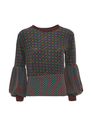 W23T07 - Maglia con manica a sbuffo Budapest Baba Design - Gipsy Fashion Wear