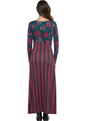 W24D02 - Vestito lungo Colors Revolution di Baba Design - Gipsy Fashion Wear