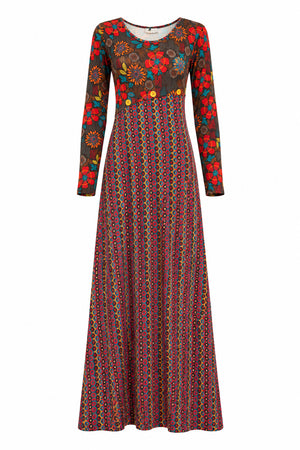 W24D02 - Vestito lungo Colors Revolution di Baba Design - Gipsy Fashion Wear