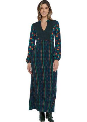 W24D16 - Vestito lungo Mural Visions di Baba Design - Gipsy Fashion Wear