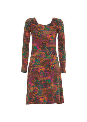 W24D33 - Vestito corto svasato Spray Solul di Baba Design - Gipsy Fashion Wear