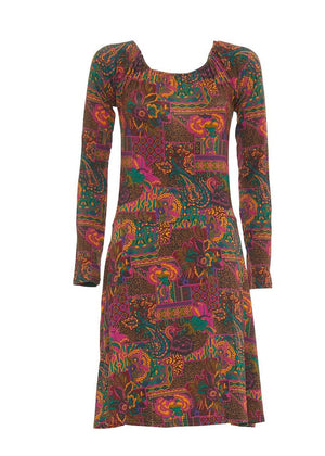 W24D33 - Vestito corto svasato Spray Solul di Baba Design - Gipsy Fashion Wear