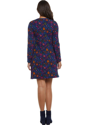 W24HBD04 - Vestito corto Arte on Wall Happy Baba di Baba Design - Gipsy Fashion Wear